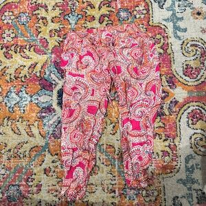 Pink Paisley Drawstring Pajama Pants